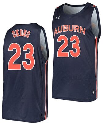 Isaac Okoro Jersey #23 Auburn Tigers College Basketball Navy