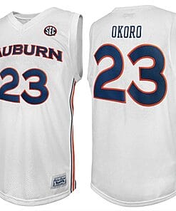Isaac Okoro Jersey #23 Auburn Tigers College Basketball White