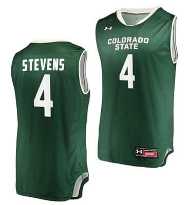 Isaiah Stevens Jersey #4 Colorado State Rams College Basketball Green