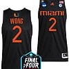 Isaiah Wong Jersey Miami Hurricanes 2023 NCAA March Madness White College Basketball #2