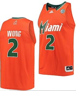 Isaiah Wong Jersey #2 Miami Hurricanes College Basketball Reverse Retro Orange