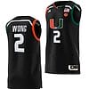 Isaiah Wong Jersey #2 Miami Hurricanes College Basketball Swingman Black