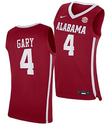 Juwan Gary Jersey Alabama Crimson Tide College Basketball Red #4