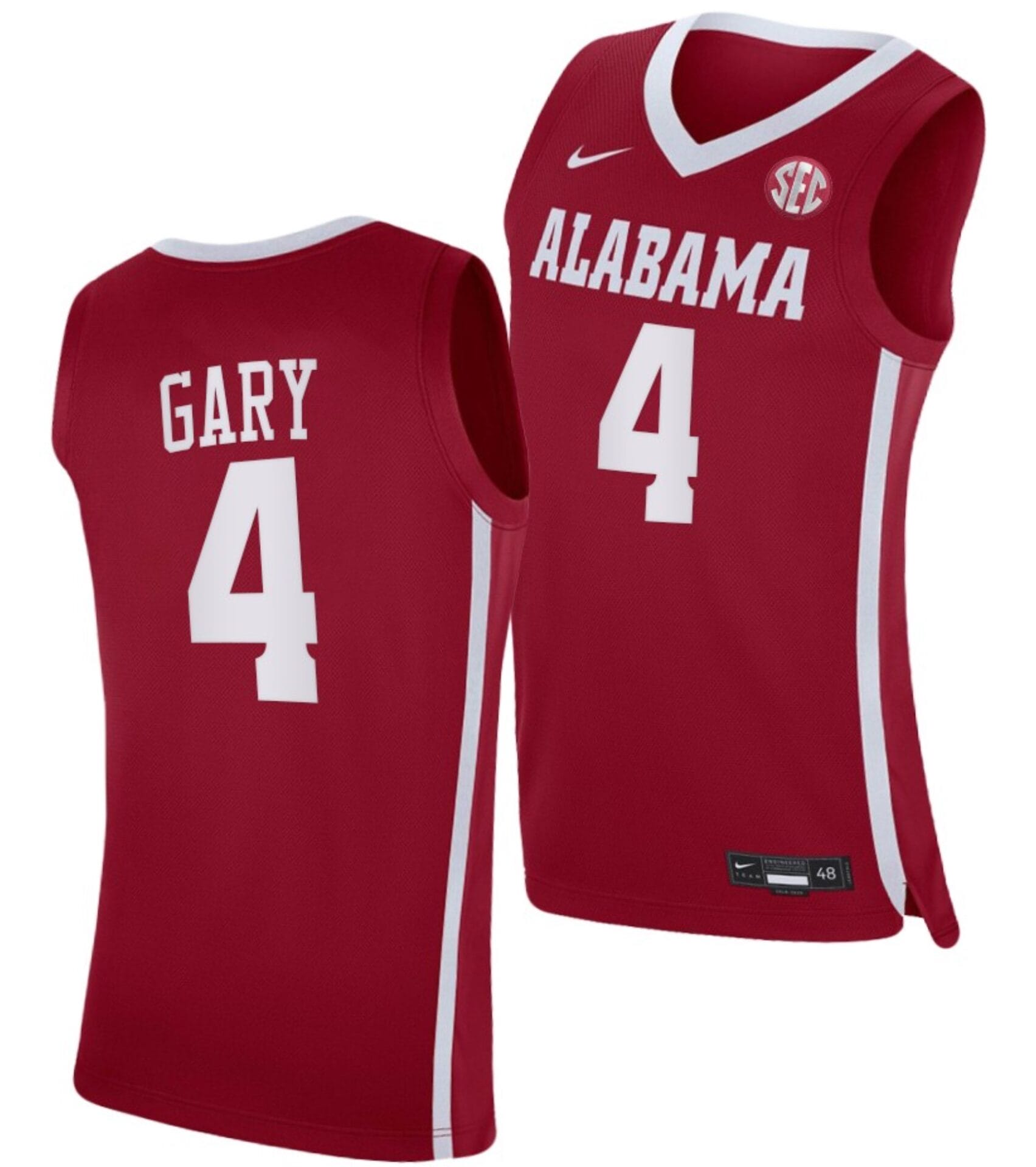 Juwan Gary Jersey Alabama Crimson Tide College Basketball Red #4