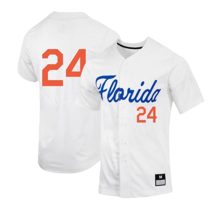 Josh Rivera Jersey #24 Florida Gators Baseball NCAA College White Alumni