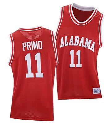 Joshua Primo Jersey Alabama Crimson Tide College Basketball Red Throwback #11