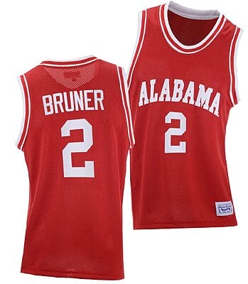 Jordan Bruner Jersey Alabama Crimson Tide College Basketball Red Throwback #2