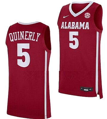 Jahvon Quinerly Jersey Alabama Crimson Tide College Basketball Crimson #5