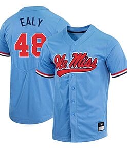 Jerrion Ealy Jersey #48 Ole Miss Rebels Baseball NCAA College Blue Alumni