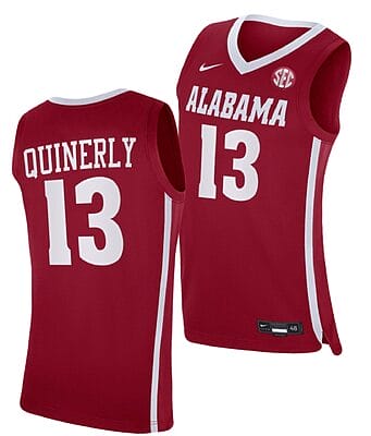 Jahvon Quinerly Jersey Alabama Crimson Tide College Basketball Crimson #13