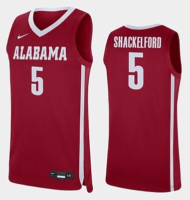 Jaden Shackelford Jersey Alabama Crimson Tide College Basketball Replica Crimson #5