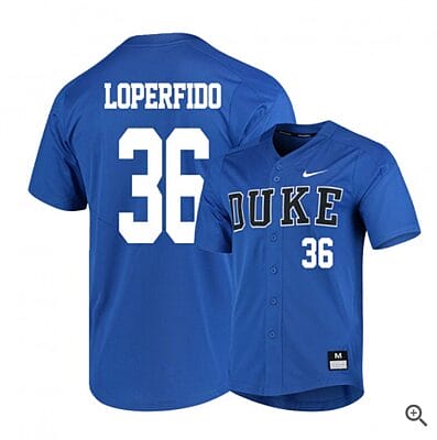 Joey Loperfido Jersey #26 Duke Blue Devils Baseball NCAA College Blue Elite Alumni
