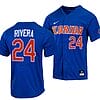 Josh Rivera Jersey #24 Florida Gators Baseball NCAA College Royal Full-Button