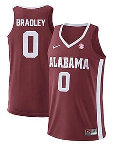 Jaden Bradley Jersey Alabama Crimson Tide College Basketball Replica Crimson #0