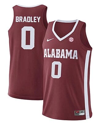 Jaden Bradley Jersey Alabama Crimson Tide College Basketball Replica Crimson #0