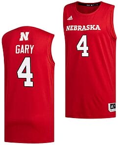 Juwan Gary Jersey #4 Nebraska Cornhuskers Basketball Swingman 2023-24 Red