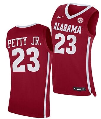 John Petty Jr Jersey Alabama Crimson Tide College Basketball Crimson #23