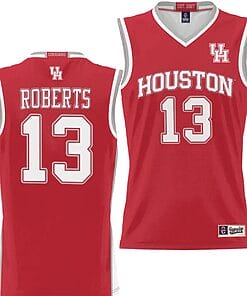 JWan Roberts Jersey #13 Houston Cougars NIL College Basketball Lightweight Red