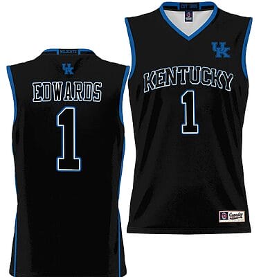 Justin Edwards Jersey #1 Kentucky Wildcats NIL College Basketball Lightweight Black