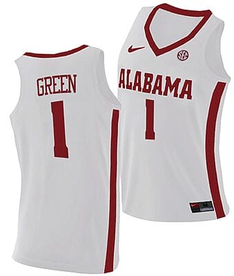 JaMychal Green Jersey Alabama Crimson Tide College Basketball Replica White #1