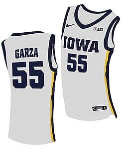 JLuka Garza Jersey #55 Iowa Hawkeyes College Basketball Black Swingman