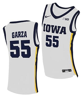 JLuka Garza Jersey #55 Iowa Hawkeyes College Basketball Black Swingman