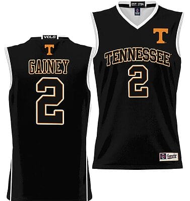 Jordan Gainey Jersey #2 Tennessee Volunteers NIL College Basketball Lightweight Black