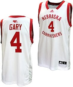 Juwan Gary Jersey #4 Nebraska Cornhuskers Basketball Home Uniform 2023-24 White
