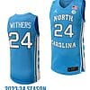 JaeLyn Withers Jersey #24 North Carolina Tar Heels Replica College Basketball 2023-24 Blue