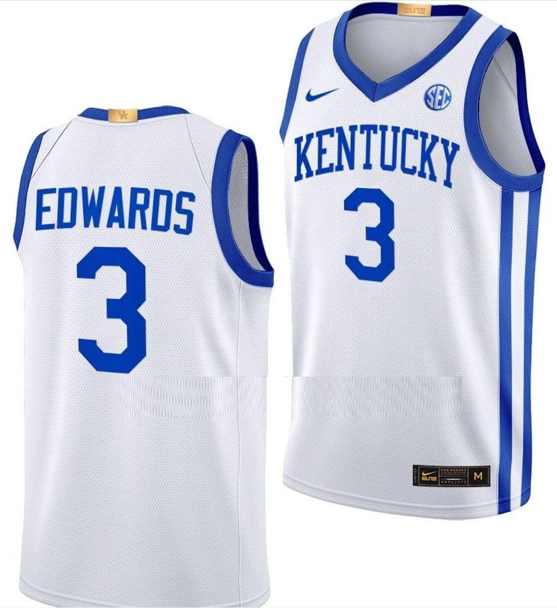 Justin Edwards Jersey #3 Kentucky Wildcats Limited Basketball White Home