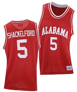 Jaden Shackelford Jersey Alabama Crimson Tide College Basketball Red Throwback #5