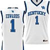 Justin Edwards Jersey #1 Kentucky Wildcats Lightweight Basketball White