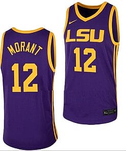 Ja Morant Jersey #12 LSU Tigers College Basketball Purple