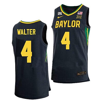 JaKobe Walter Jersey #4 Baylor Bears College Basketball Black