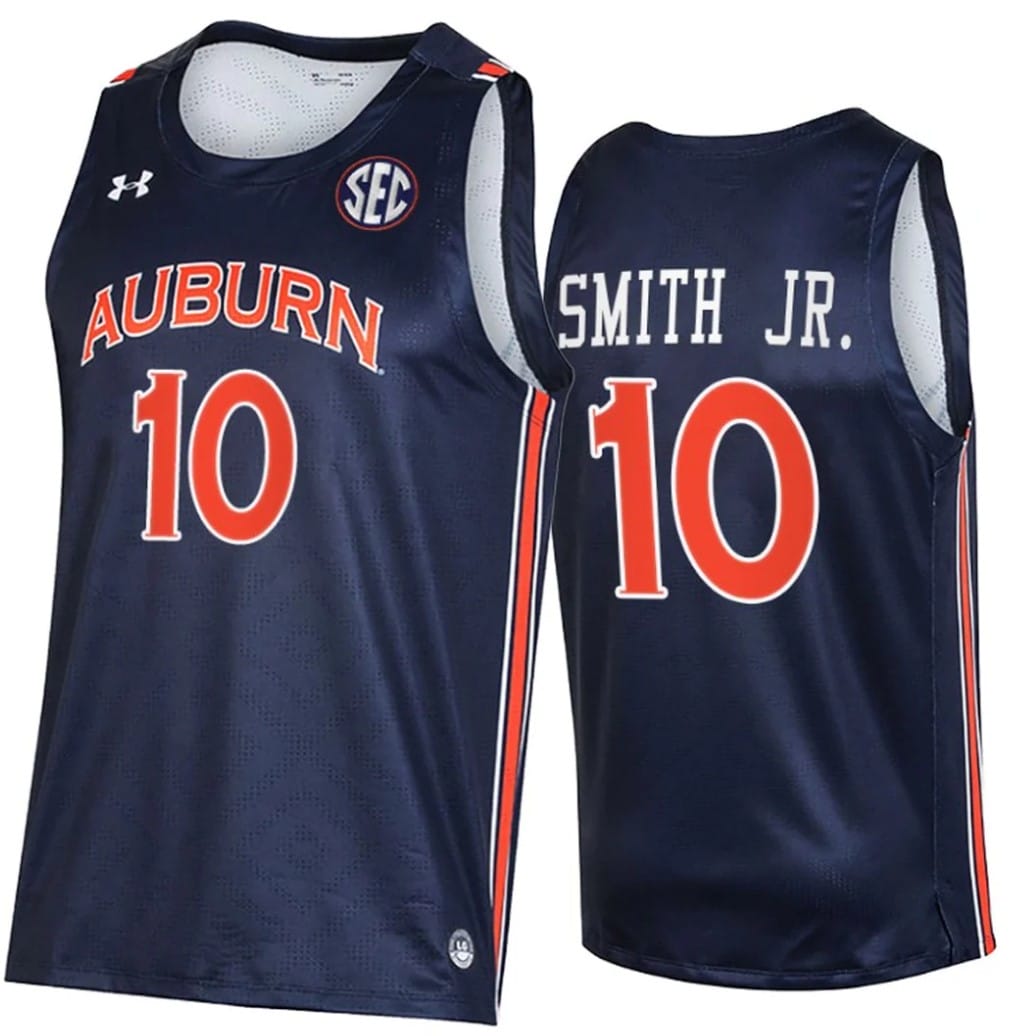 Jabari Smith Jr Jersey #10 Auburn Tigers College Basketball Navy