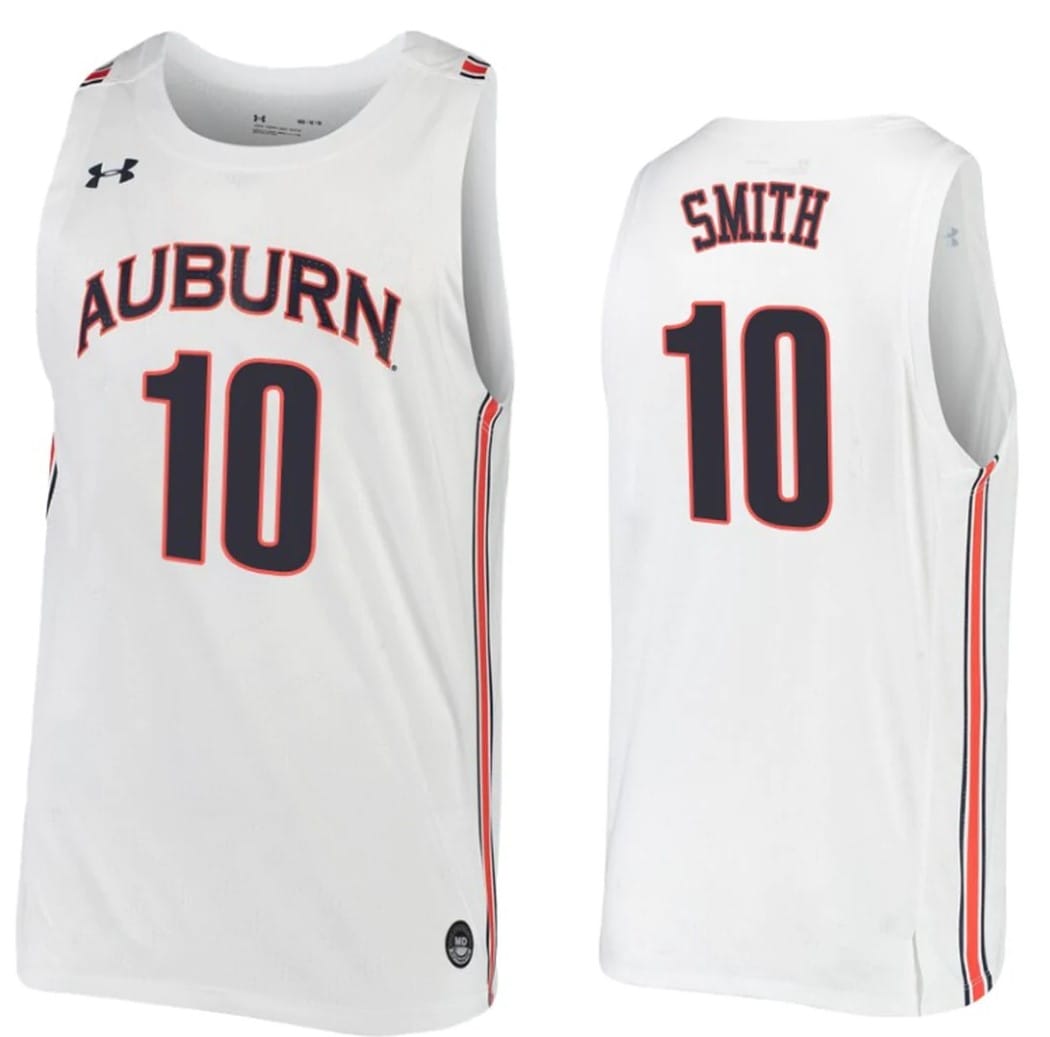 Jabari Smith Jr Jersey #10 Auburn Tigers College Basketball White