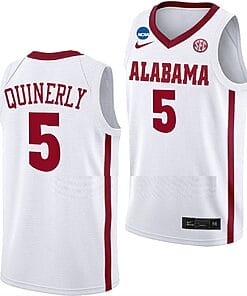 Jahvon Quinerly Jersey Alabama Crimson Tide College Basketball 2023 NCAA March Madness White #5