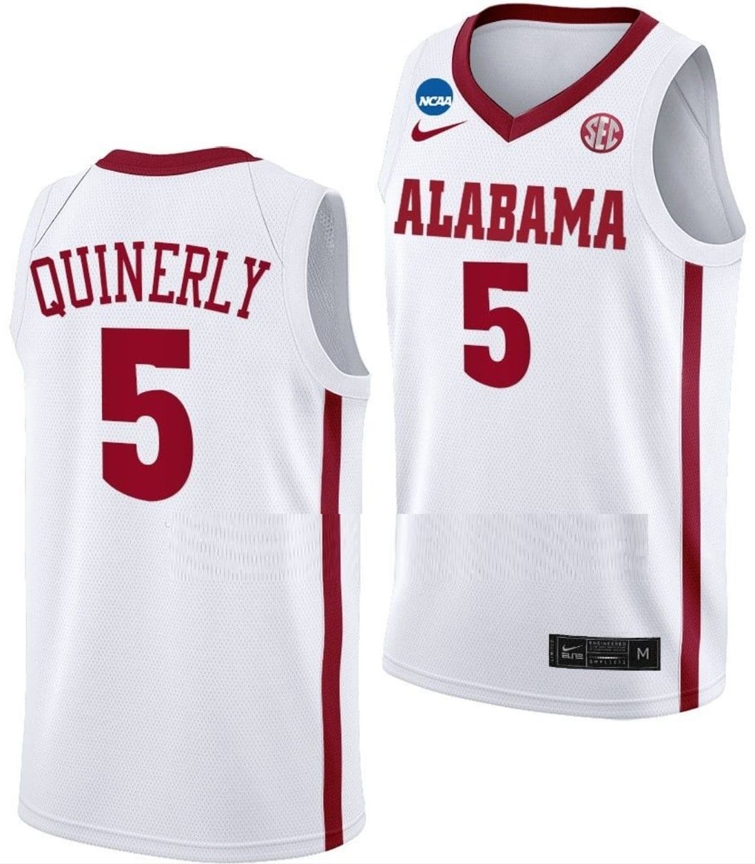 Jahvon Quinerly Jersey Alabama Crimson Tide College Basketball 2023 NCAA March Madness White #5