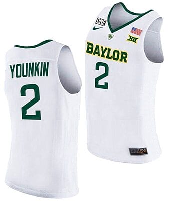 Jake Younkin Jersey #2 Baylor Bears College Basketball White