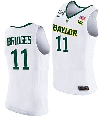 Jalen Bridges Jersey #11 Baylor Bears College Basketball White