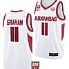 Jalen Graham Jersey #11 Arkansas Razorbacks College Basketball 100 Season White