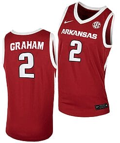Jalen Graham Jersey #2 Arkansas Razorbacks College Basketball Cardinal