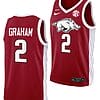 Jalen Graham Jersey #2 Arkansas Razorbacks College Basketball Equality Cardinal