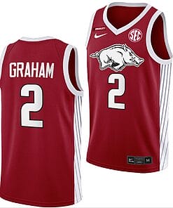 Jalen Graham Jersey #2 Arkansas Razorbacks College Basketball Equality Cardinal