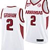 Jalen Graham Jersey #2 Arkansas Razorbacks College Basketball Equality White