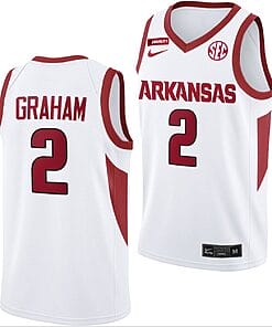 Jalen Graham Jersey #2 Arkansas Razorbacks College Basketball Equality White