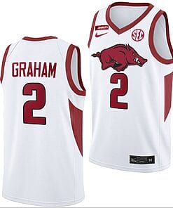 Jalen Graham Jersey #2 Arkansas Razorbacks College Basketball Primary White