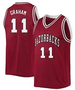 Jalen Graham Jersey #11 Arkansas Razorbacks College Basketball Red