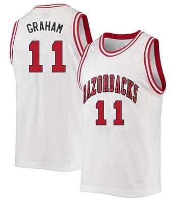 Jalen Graham Jersey #11 Arkansas Razorbacks College Basketball White 2