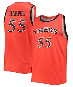 Jalen Harper Jersey #55 Auburn Tigers College Basketball Orange